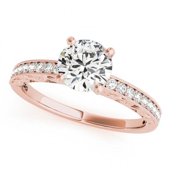 0.5 CTW Certified VS/SI Diamond Solitaire Bridal Ring: 27241-REF#-78Y9M ---- 0.5 CTW Certified VS/SI Diamond Solitaire Bridal Ring 18K Rose Gold Designer Brand Luxury Jewelry, made in the USA Retail Price: $4,350 Perfect factory sizing, Most rings at $20 