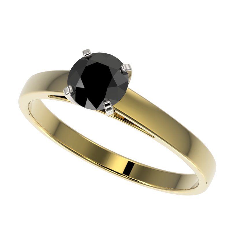 .75 CTW Fancy Black VS Diamond Bridal Solitaire: 32976-REF#-28A5X ---- .75 CTW Fancy Black VS Diamond Bridal Solitaire Engagment Ring Gold Designer Brand Luxury Jewelry, made in the USA Retail Price: $1,550 Perfect factory sizing, Most rings at $20 