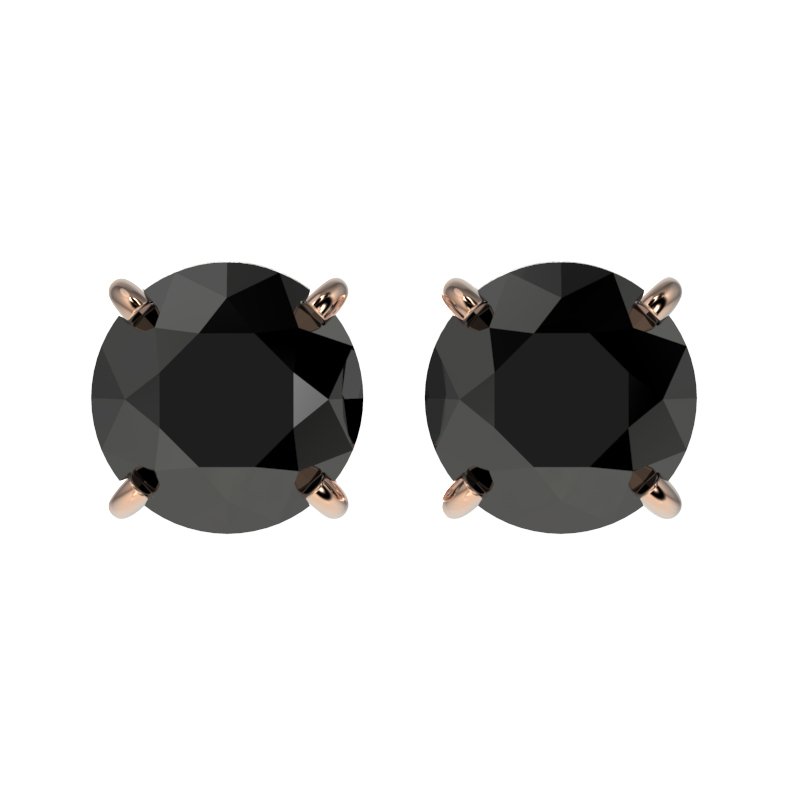 1.61 CTW Fancy Black VS Diamond Bridal Solitaire Stud: 36613-REF#-39N3A ---- 1.61 CTW Fancy Black VS Diamond Bridal Solitaire Stud Earring Gold Designer Brand Luxury Jewelry, made in the USA Retail Price: $2,150 Perfect factory sizing, Most rings at $20 p