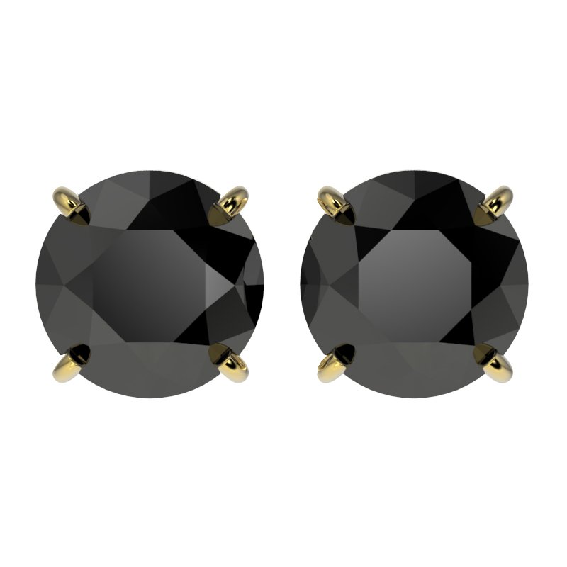 2.60 CTW Fancy Black VS Diamond Bridal Solitaire Stud: 36685-REF#-64H2M ---- 2.60 CTW Fancy Black VS Diamond Bridal Solitaire Stud Earring Gold Designer Brand Luxury Jewelry, made in the USA Retail Price: $3,850 Perfect factory sizing, Most rings at $20 p