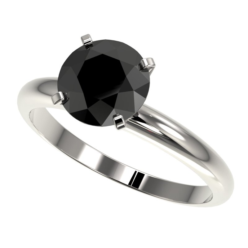 2 CTW Fancy Black VS Diamond Bridal Solitaire Engagment: 32935-REF#-54G2N ---- 2 CTW Fancy Black VS Diamond Bridal Solitaire Engagment Ring Gold Designer Brand Luxury Jewelry, made in the USA Retail Price: $3,250 Perfect factory sizing, Most rings at $20 pe