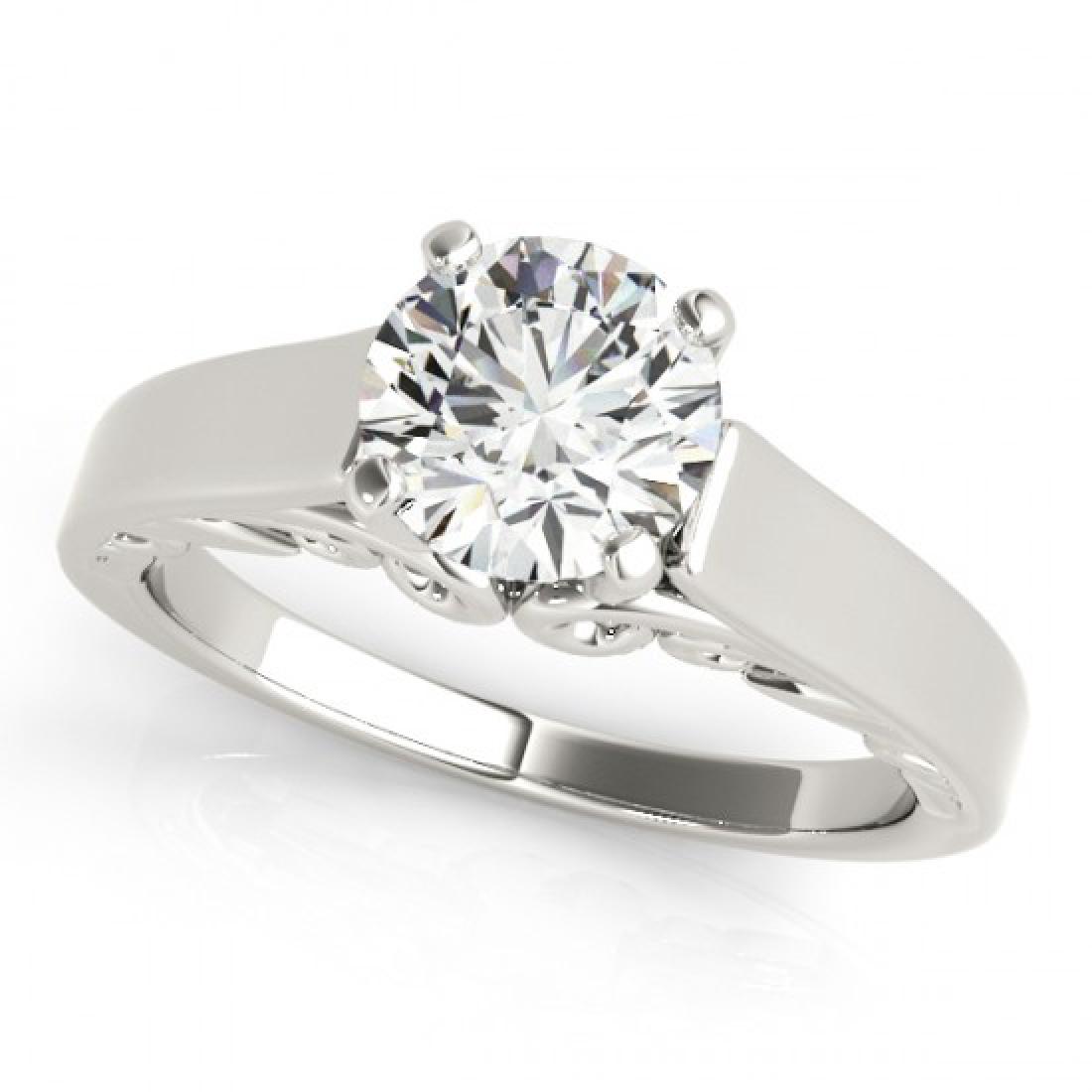 1 CTW Certified VS/SI Diamond Solitaire Bridal Ring: 27783-REF#-301K4W ---- 1 CTW Certified VS/SI Diamond Solitaire Bridal Ring 18K White Gold Gold Designer Brand Luxury Jewelry, made in the USA Retail Price: $18,100 Perfect factory sizing, Most rings a