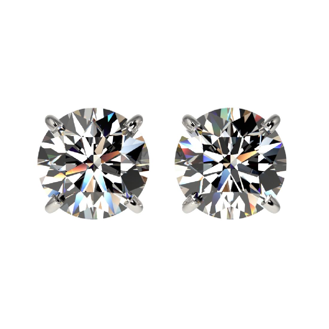 1.50 CTW Certified G-SI Quality Diamond Solitaire Stud: 33069-REF#-124N7A ---- 1.50 CTW Certified G-SI Quality Diamond Solitaire Stud Earring Gold Designer Brand Luxury Jewelry, made in the USA Retail Price: $6,850 Perfect factory sizing, Most rings at $20