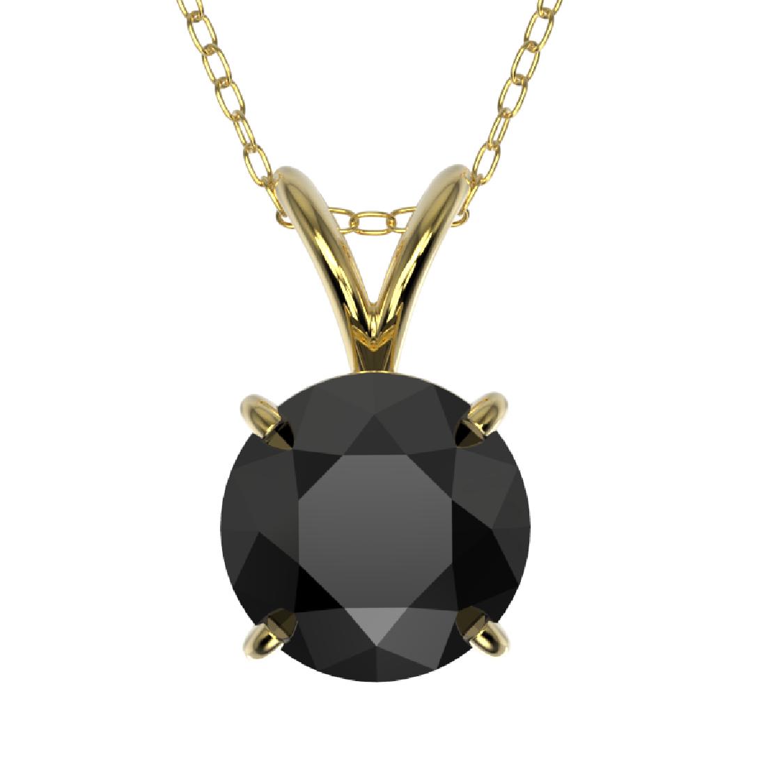 1.25 CTW Fancy Black VS Diamond Bridal Solitaire: 33206-REF#-35V8Y ---- 1.25 CTW Fancy Black VS Diamond Bridal Solitaire Necklace Gold Designer Brand Luxury Jewelry, made in the USA Retail Price: $1,950 Perfect factory sizing, Most rings at $20 per s