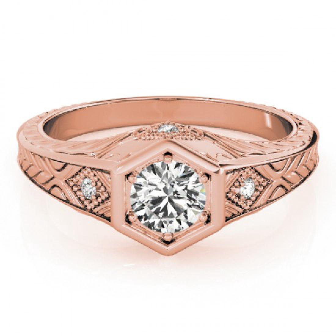 0.4 CTW Certified VS/SI Diamond Solitaire Bridal Ring: 27223-REF#-78K4W ---- 0.4 CTW Certified VS/SI Diamond Solitaire Bridal Ring 18K Rose Gold Designer Brand Luxury Jewelry, made in the USA Retail Price: $4,300 Perfect factory sizing, Most rings at $20 
