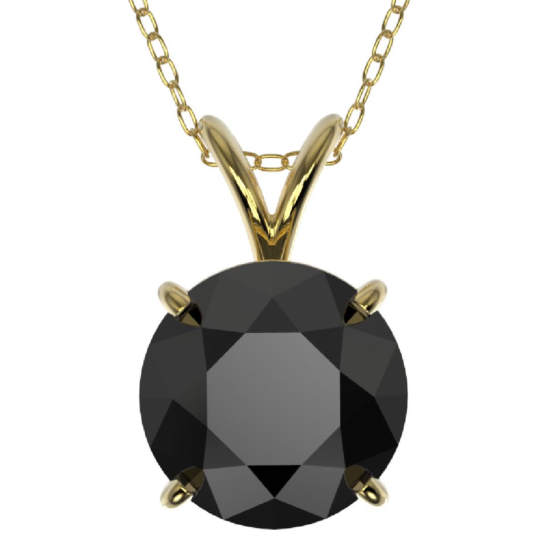 2 CTW Fancy Black VS Diamond Bridal Solitaire Necklace: 33235-REF#-52V4Y ---- 2 CTW Fancy Black VS Diamond Bridal Solitaire Necklace Gold Designer Brand Luxury Jewelry, made in the USA Retail Price: $3,150 Perfect factory sizing, Most rings at $20 per size