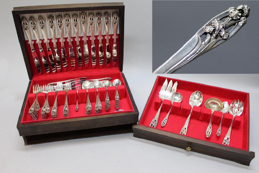 91 Pieces Sterling "Silver Iris" by International (1 of 4)