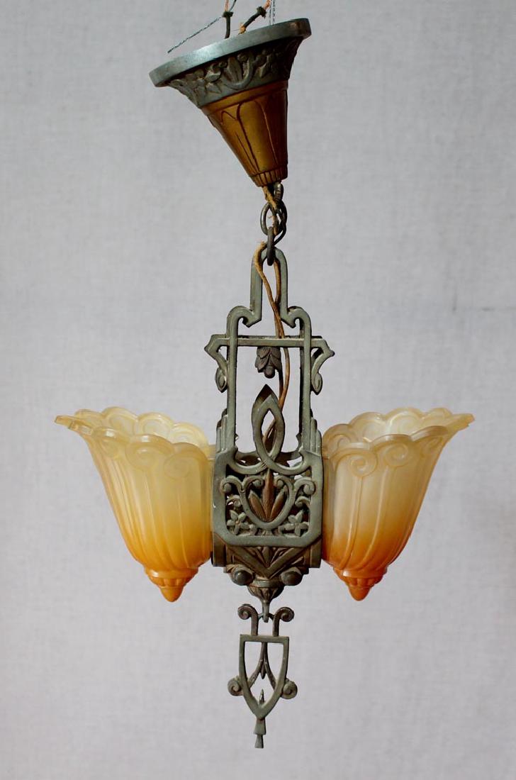 Original Art Deco Lincoln Hall Light (1 of 3)