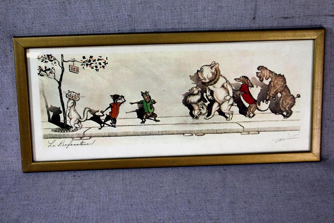 Boris O'Klein Humorous Dog Print With Cat (1 of 1)