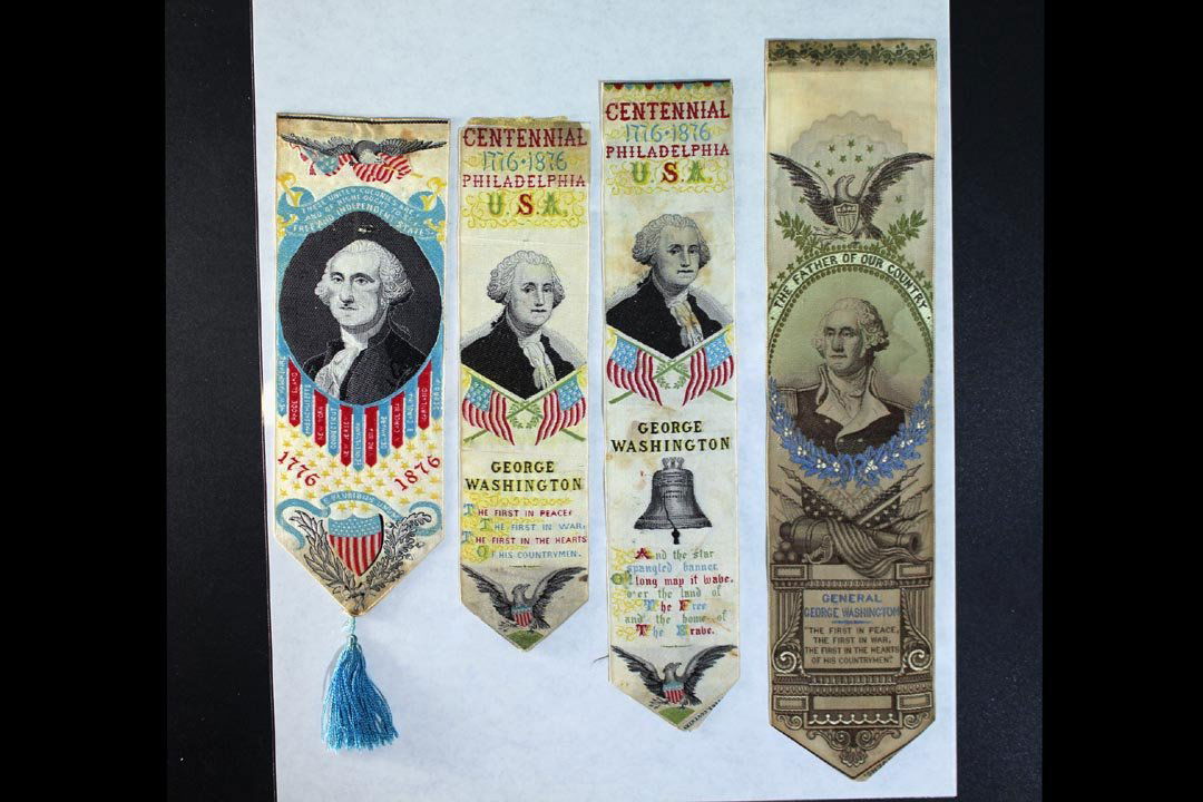 Four Silk Woven Bookmarks With George Washington (1 of 1)