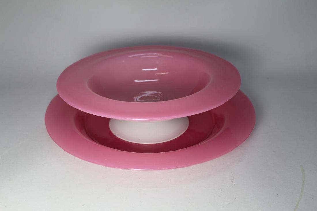 Steuben Roseline Footed Bowl And Underplate (1 of 3)