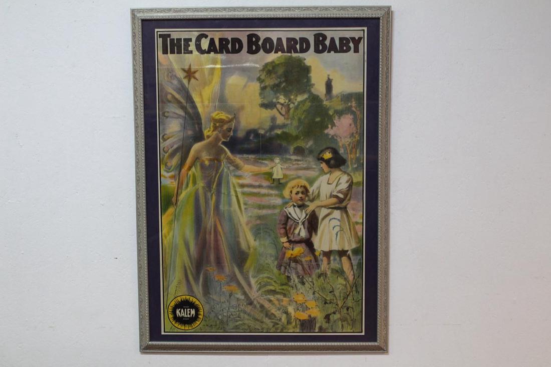 1909 Silent Movie Poster "THE CARD BOARD BABY" (1 of 6)
