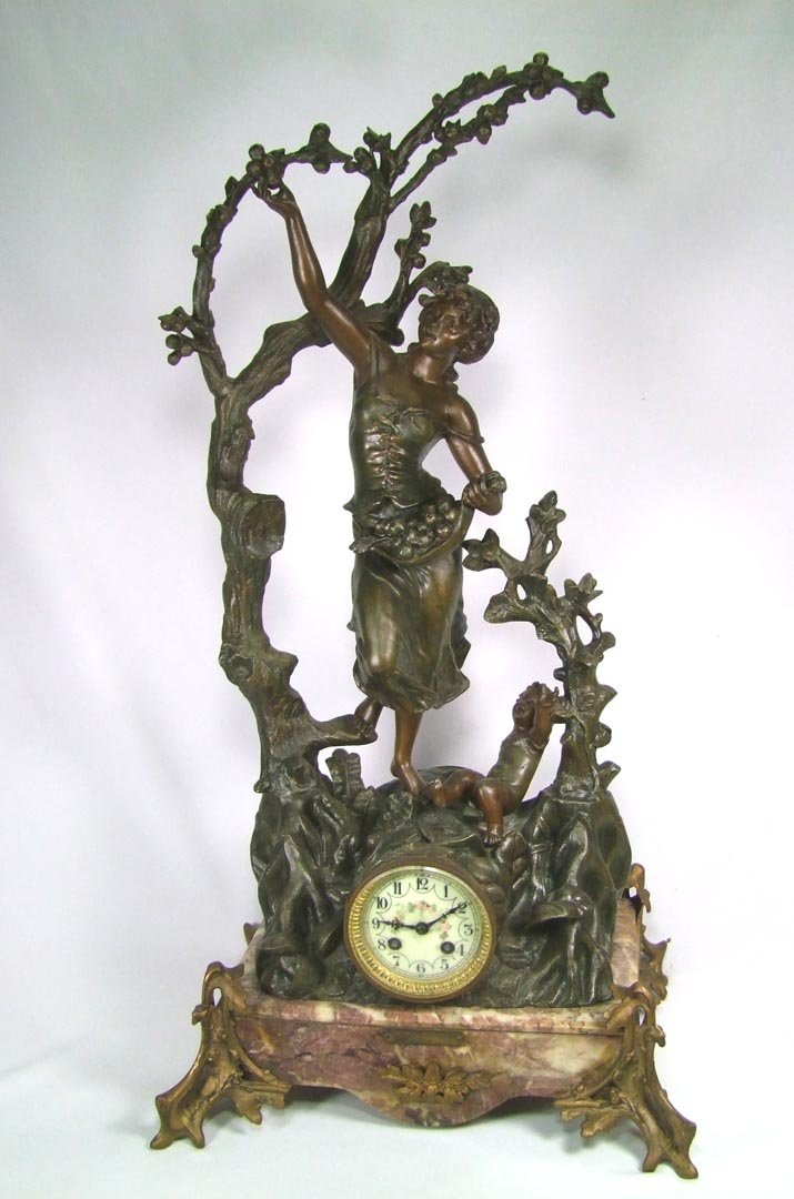 19th Century Clock Set CUEILLETTE de POMMES - 2