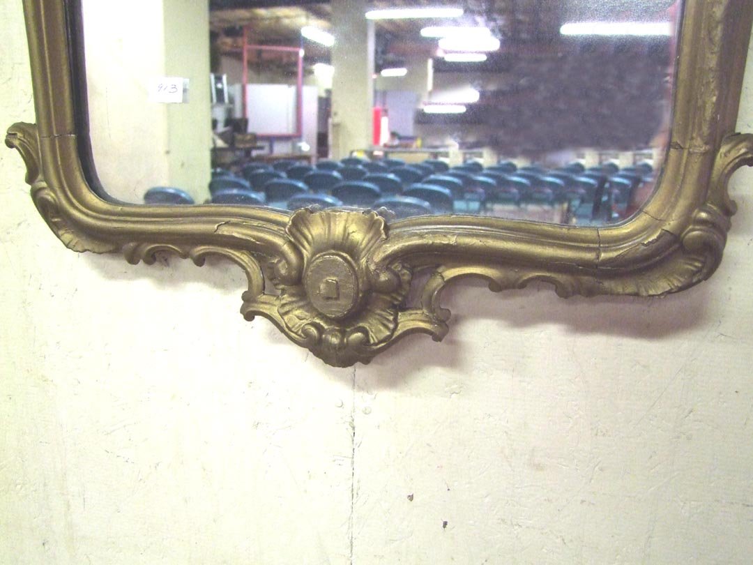 Pair Gold Gesso Wall Mirrors - 4