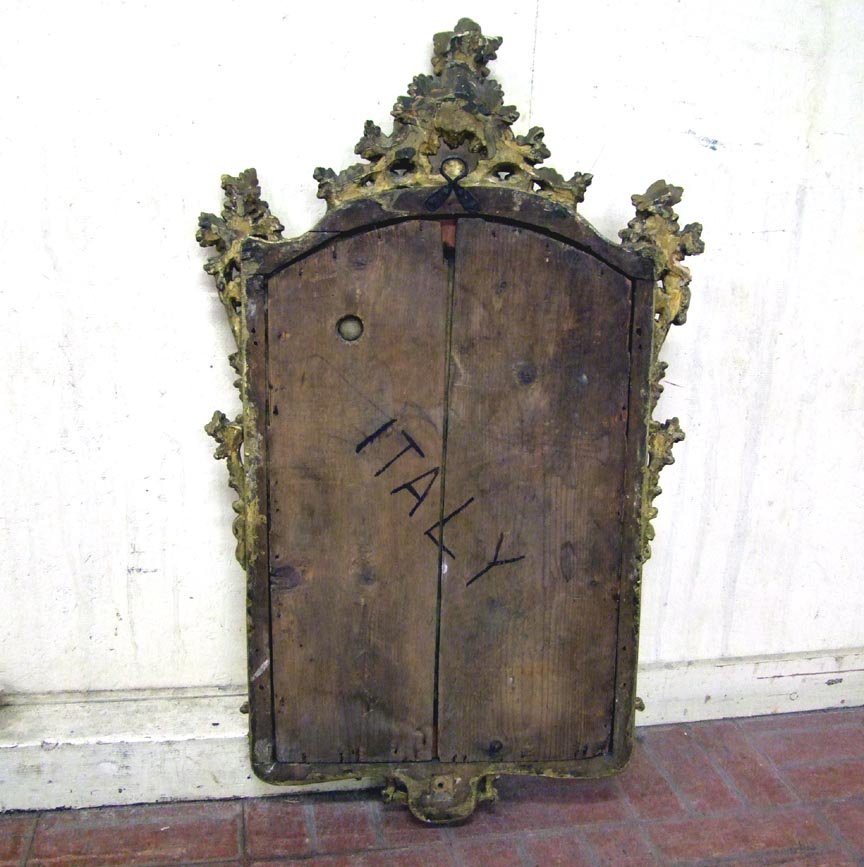 Pair Gold Gesso Wall Mirrors - 6