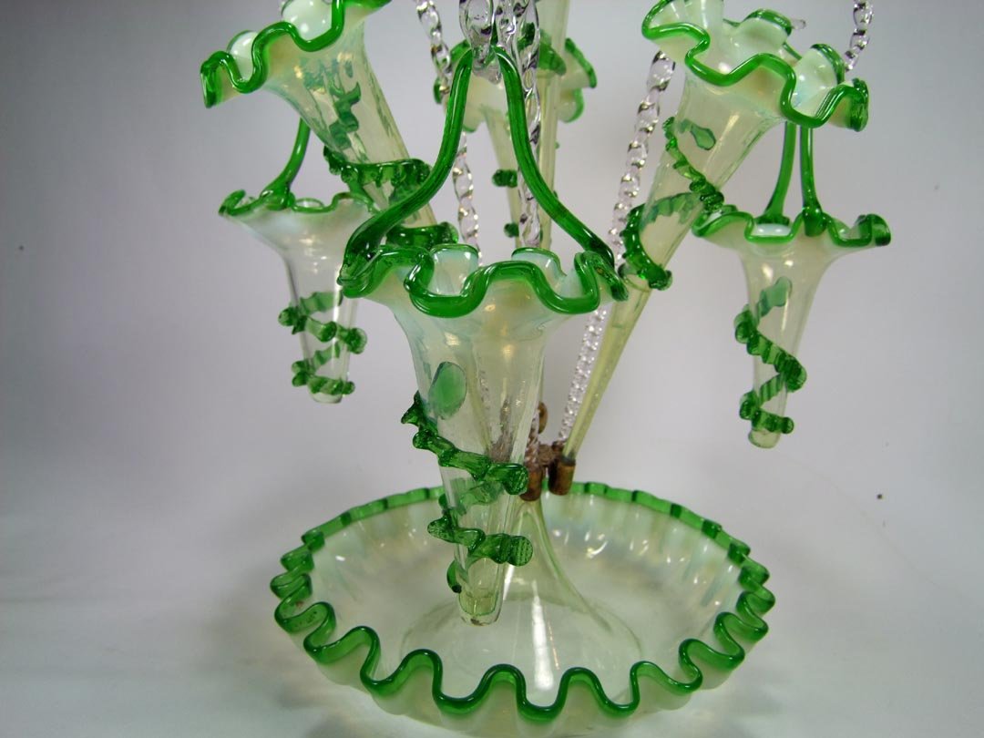 1880s Epergne With Hanging Baskets - 3
