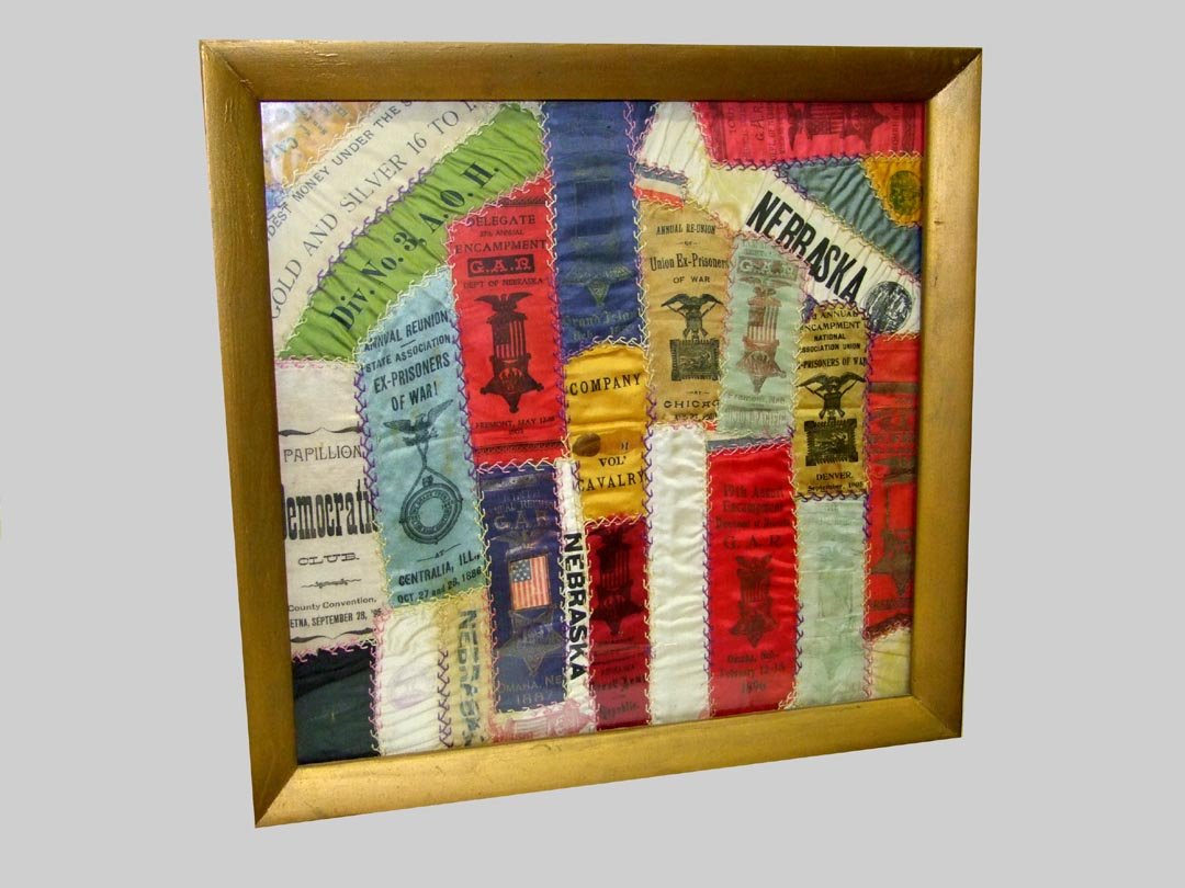 Framed Historical Silk Ribbons