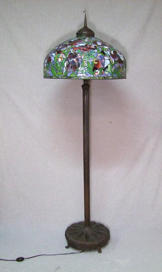 Oriental Poppy Reproduction Floor Lamp
