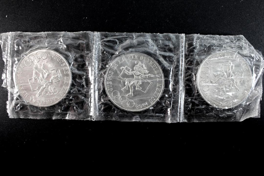 Three Mexican Olympic 25 Peso Coins (1 of 2)