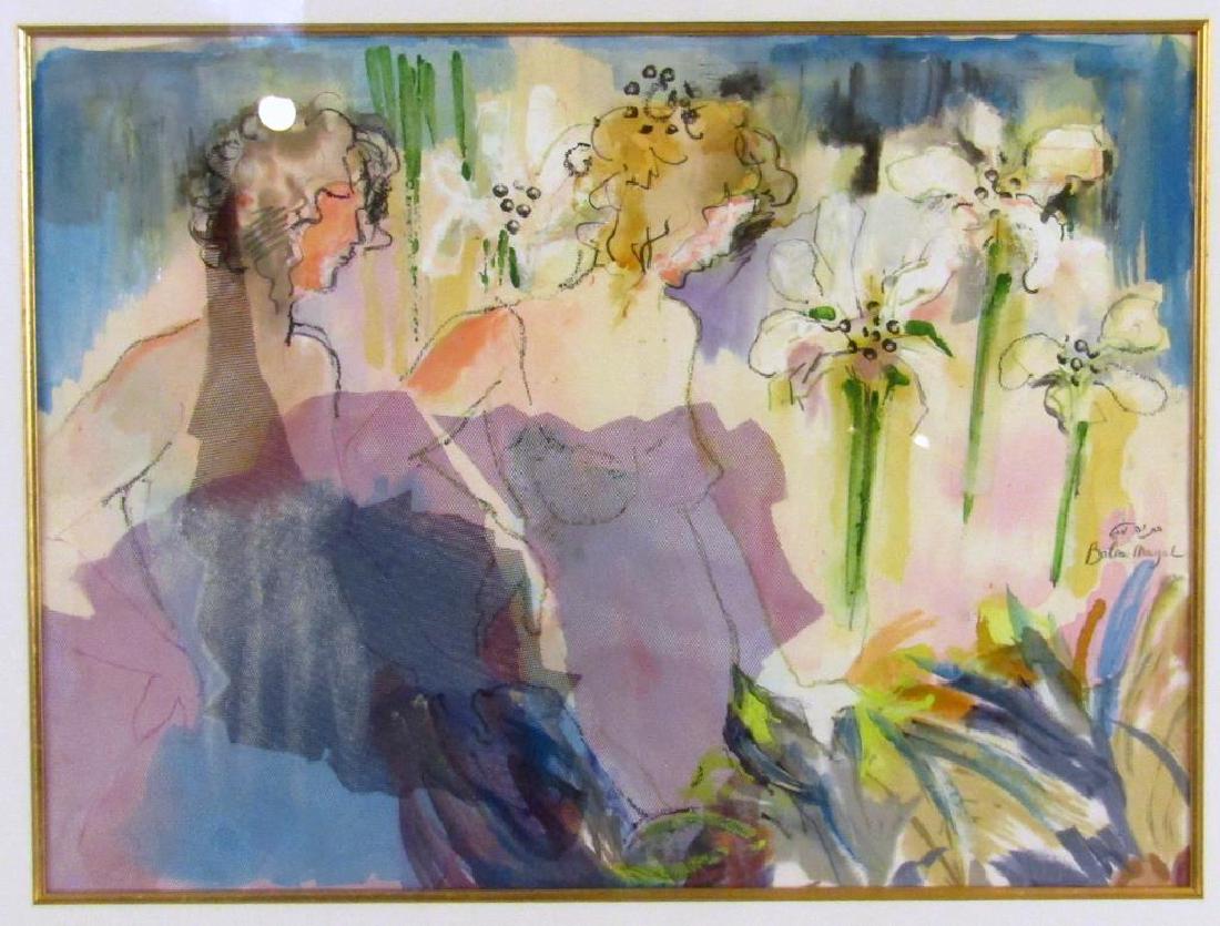 Batia Magal (Israeli (1951- ) Mixed Media on Paper (1 of 6)