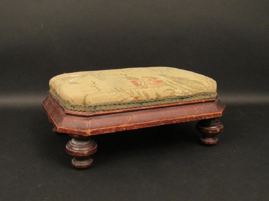 Small Needlepoint Footstool (1 of 5)