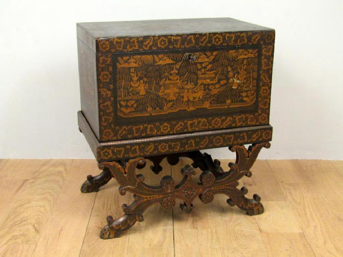 Anglo Indian Painted Chest on Stand (1 of 7)