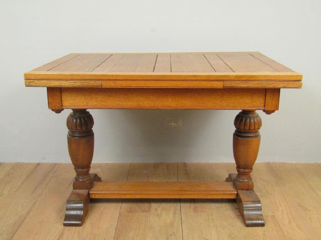 American Oak Draw Leaf Dining Table (1 of 5)