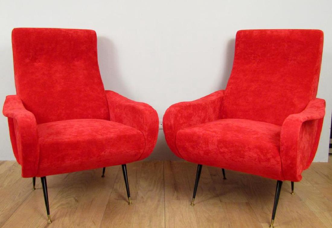 Pair Mid Century Style Arm Chairs (1 of 4)