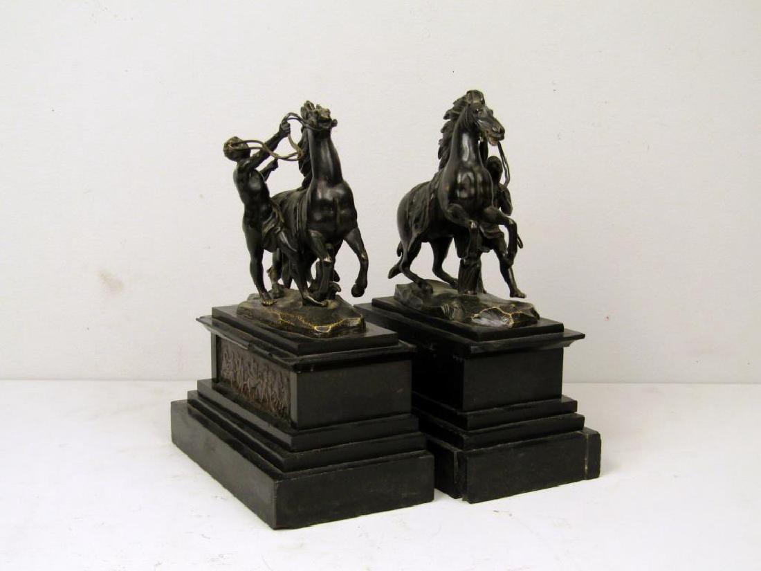 Pair After Coustou Bronze Marley Horse Bookends (1 of 10)