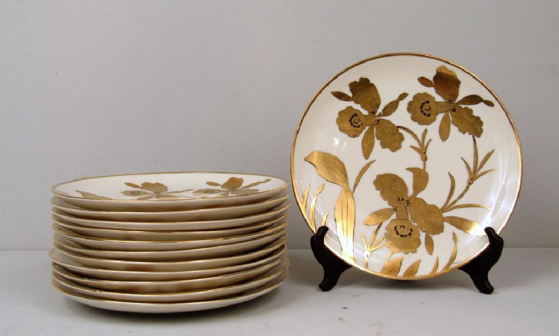 Set of 12 Stouffer Signed Dinner Plates (1 of 5)