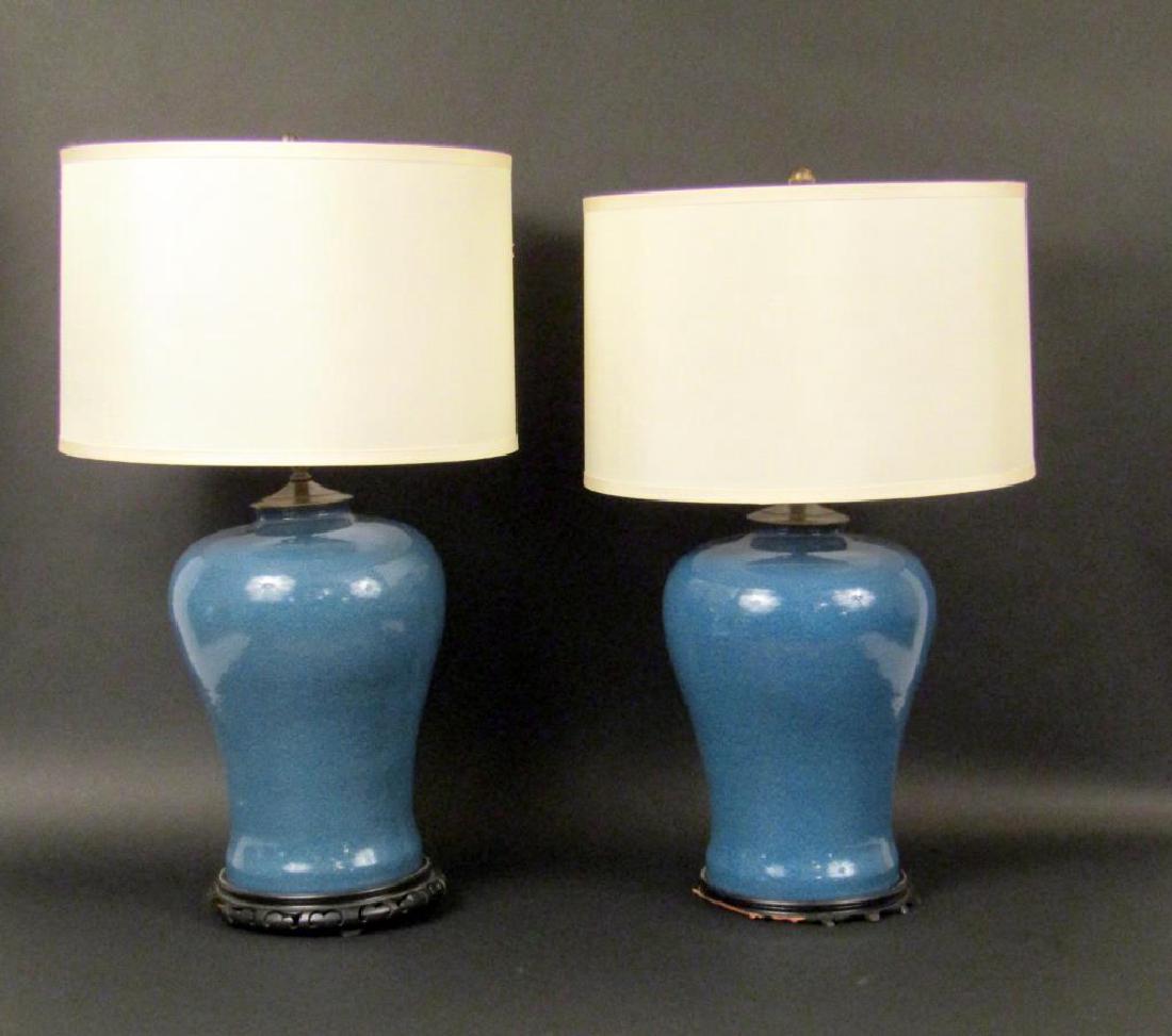 Pair Chinese Style Porcelain Table Lamps (1 of 5)