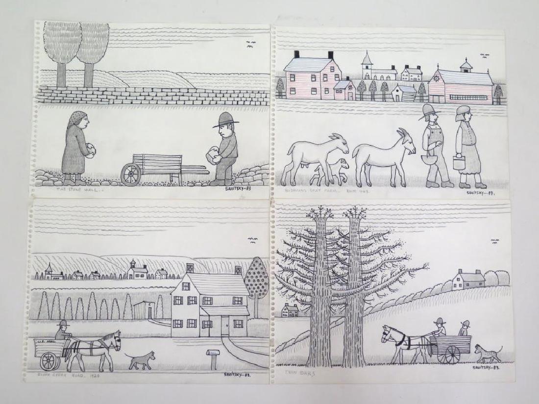Jack Savitsky (American, 1910-1991) - 4 Drawings (1 of 5)