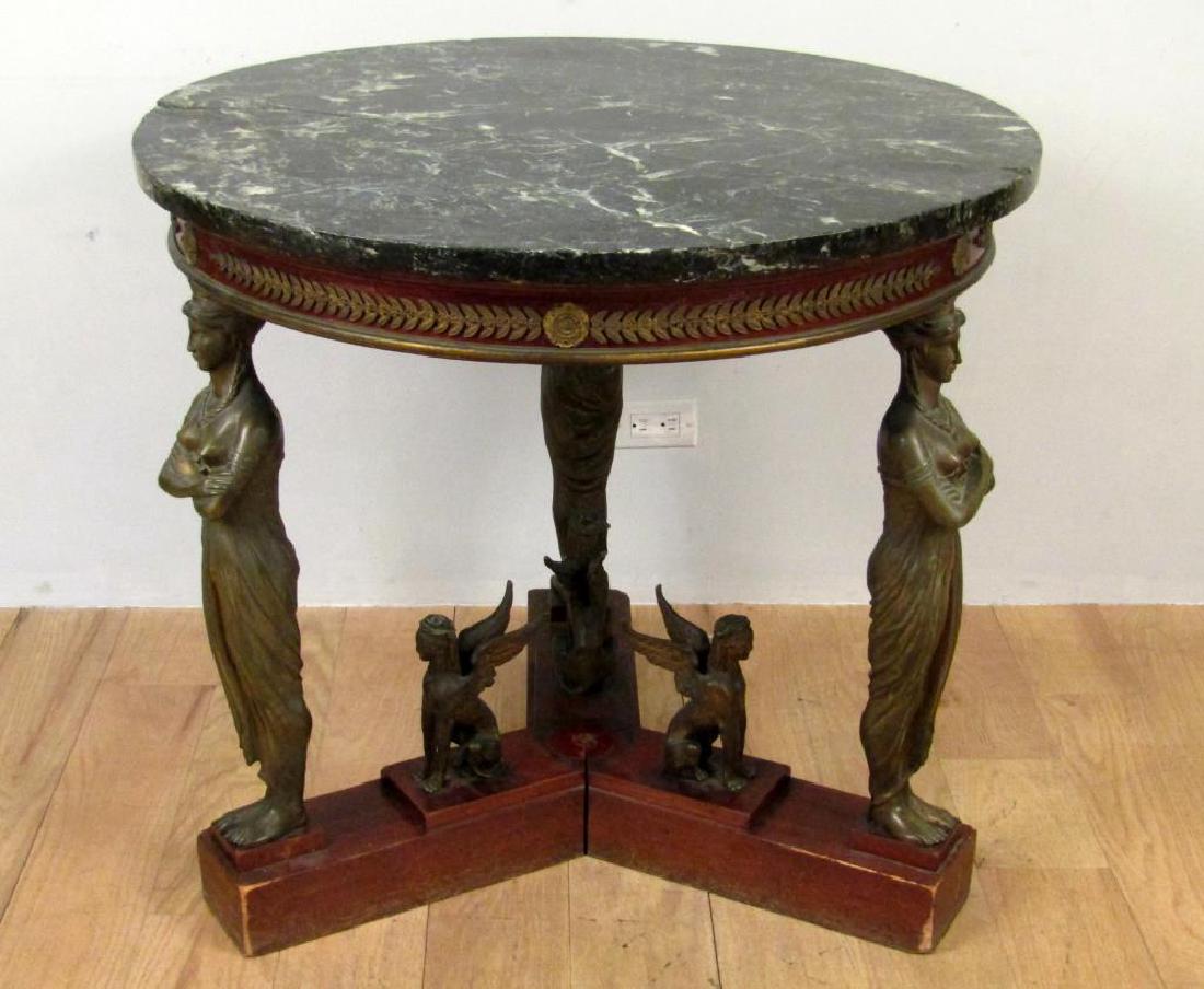 Antique French Empire Center Table (1 of 8)