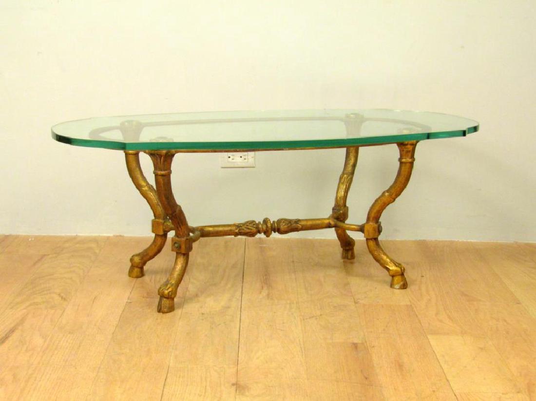 Regency Style Gilt Metal Cocktail Table (1 of 4)