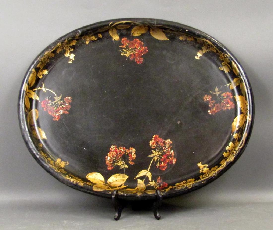 Large Victorian Papier-Mache Tray (1 of 5)