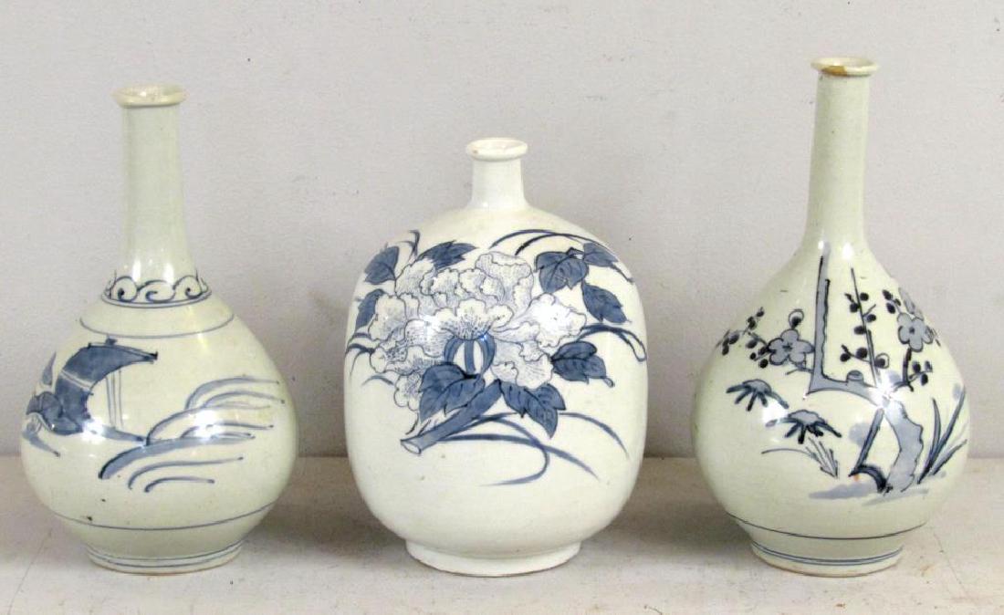Three Antique Chinese Porcelain Bottles (1 of 10)