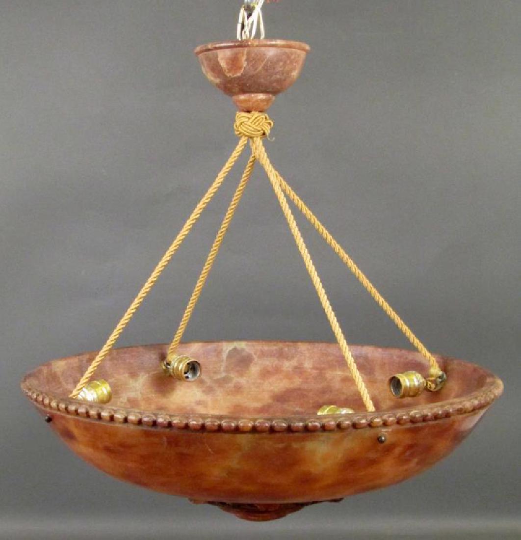 Art Deco Alabaster Dome Shade Fixture (1 of 5)