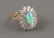 14K Gold Diamond and Opal Ring