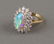 14K Gold Diamond and Opal Ring - 2