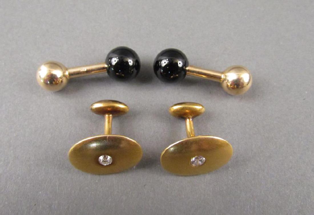 2 Pair 14K Gold Cufflinks (1 of 3)