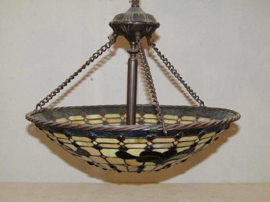 Tiffany Style Stained Glass Dome Fixture (1 of 4)