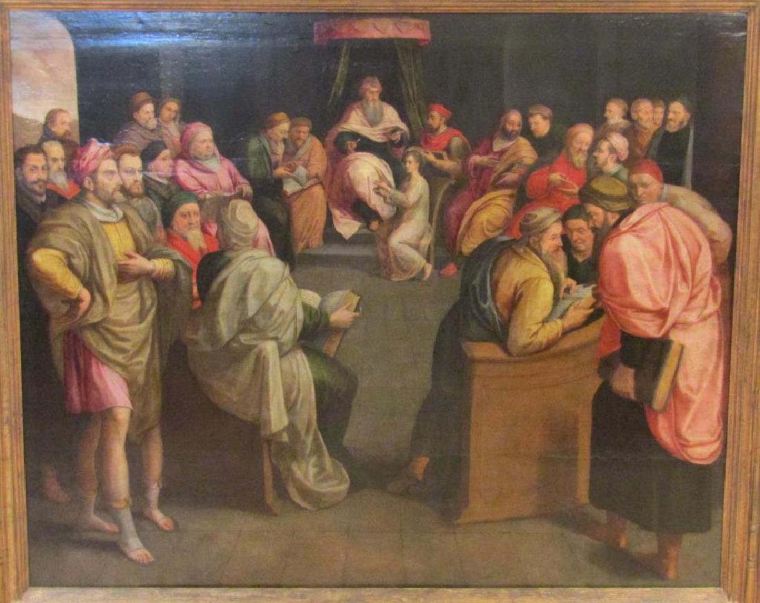 Antique Oil on Board - Jesus in Herod's Court,"" (1 of 13)
