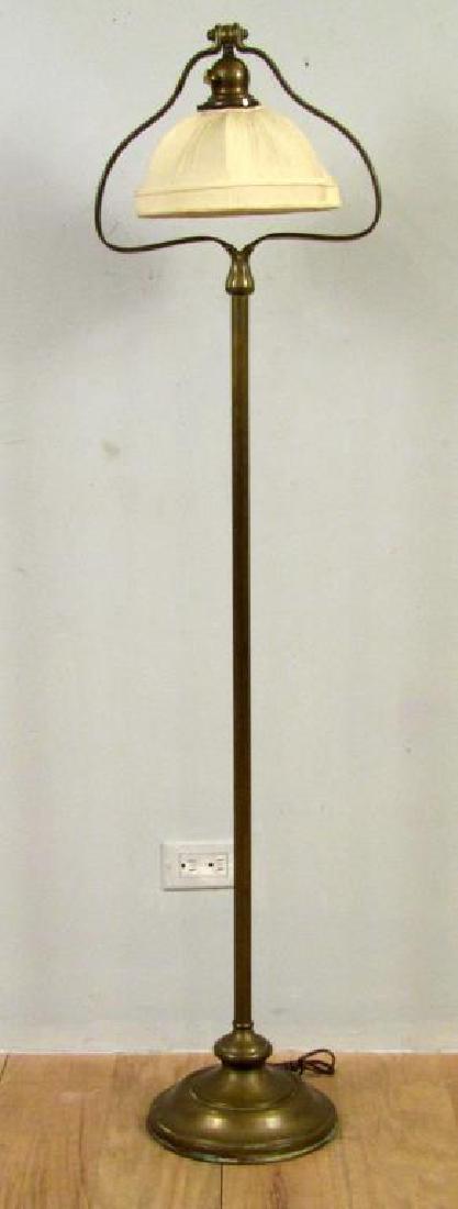 Vintage Solid Brass Topped Floor Lamp (1 of 5)