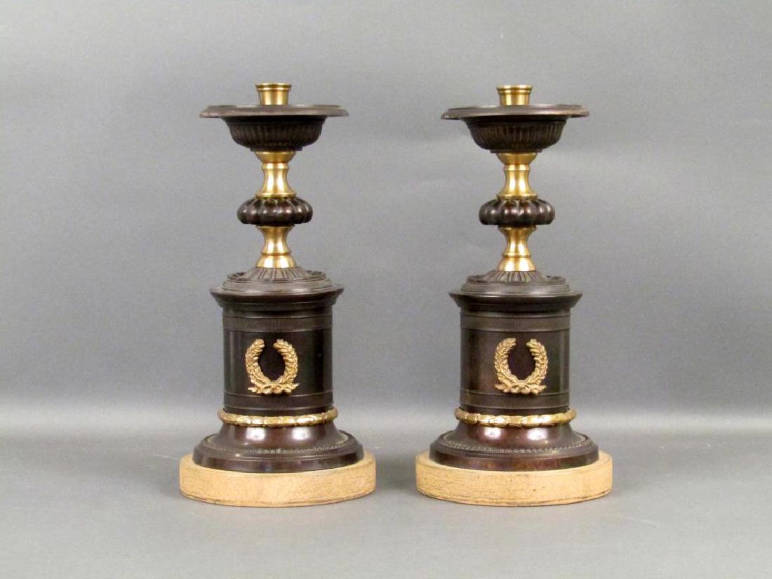 Pair Empire Style Candlesticks (1 of 5)