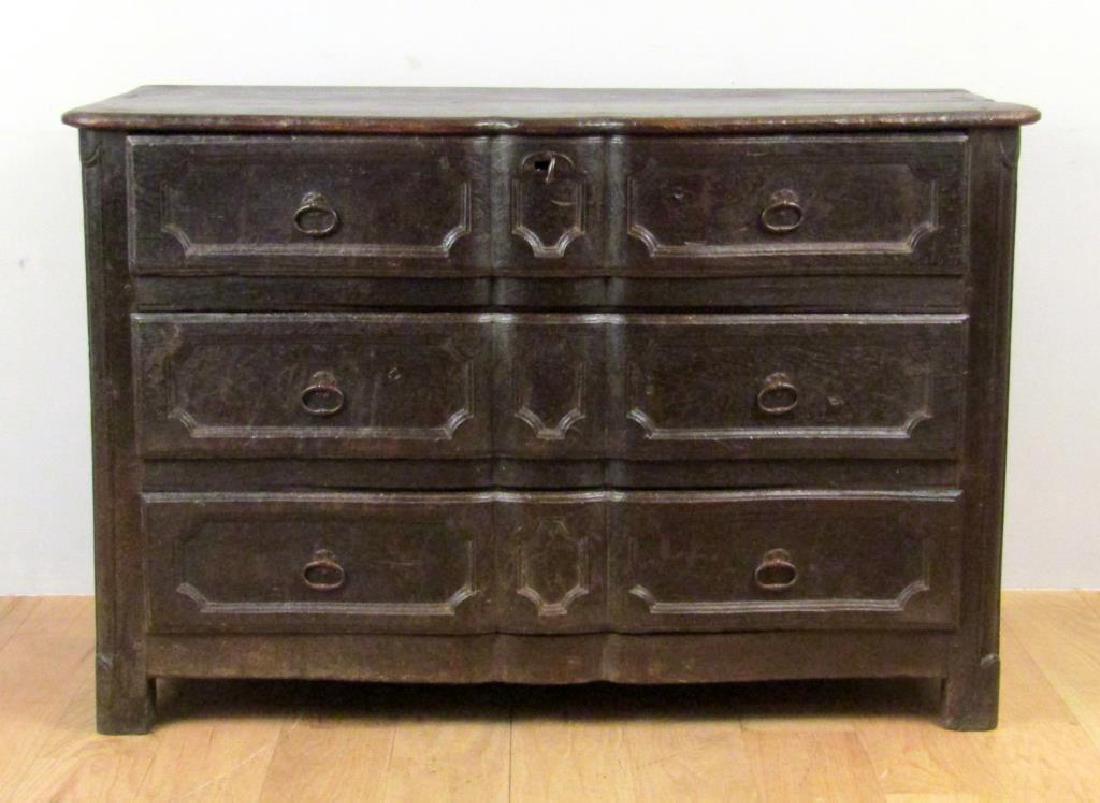Antique French Oak 3 Drawer Commode (1 of 6)