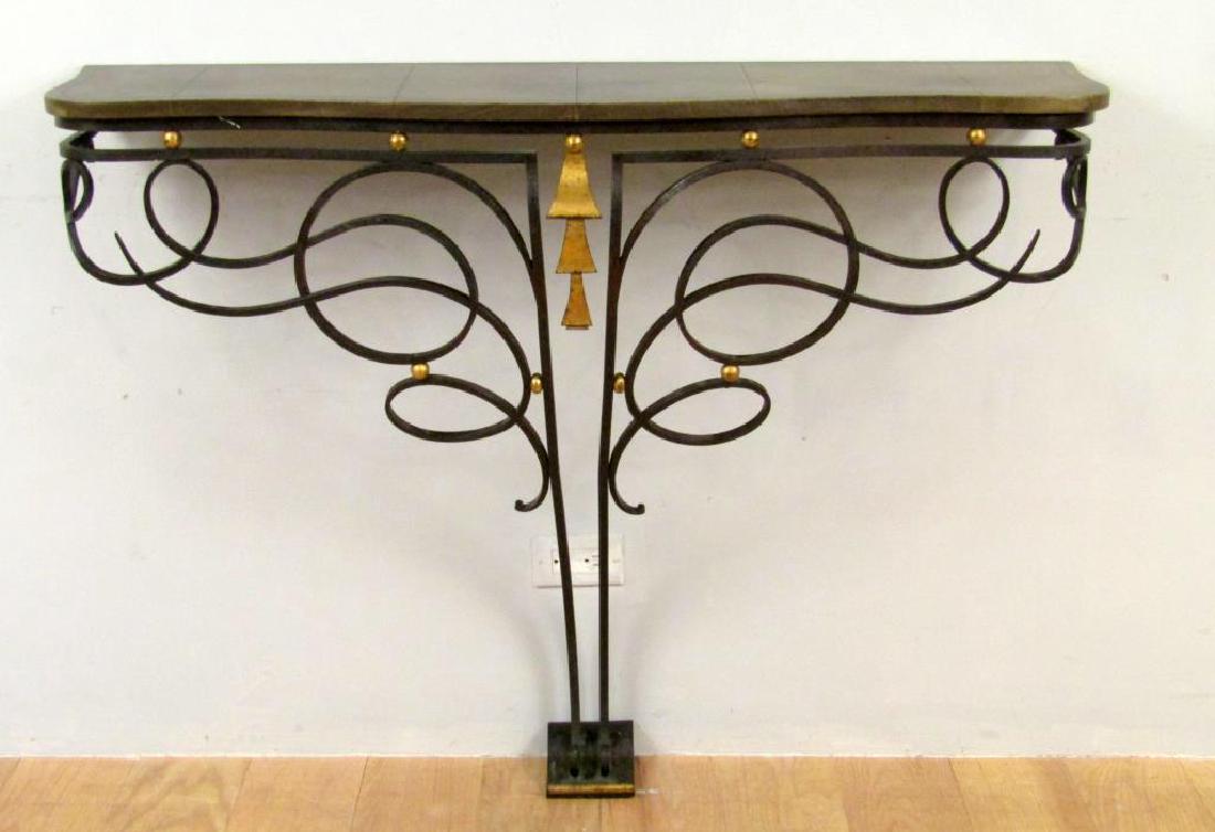 Art Deco Style Wrought Iron Console (1 of 5)