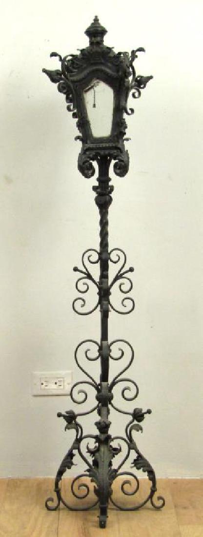 Painted Wrought Iron Floor Lamp (1 of 4)