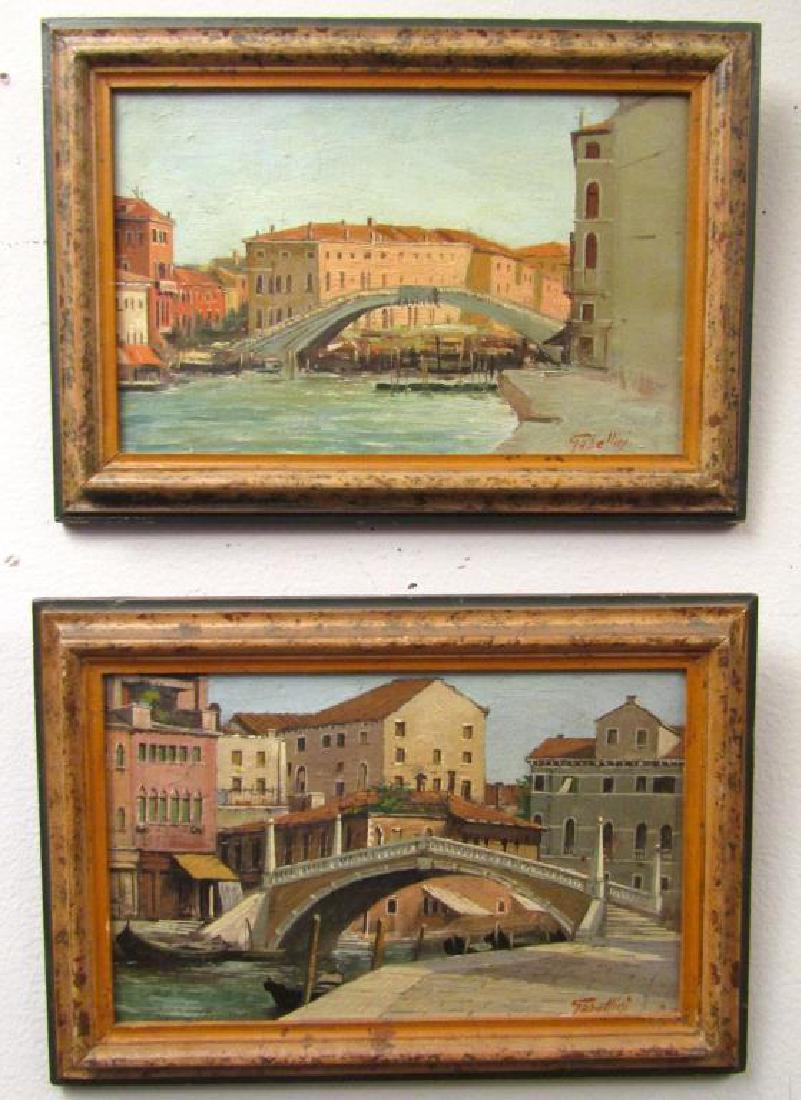 Signed Gabellini - 2 Oils on Board (1 of 5)