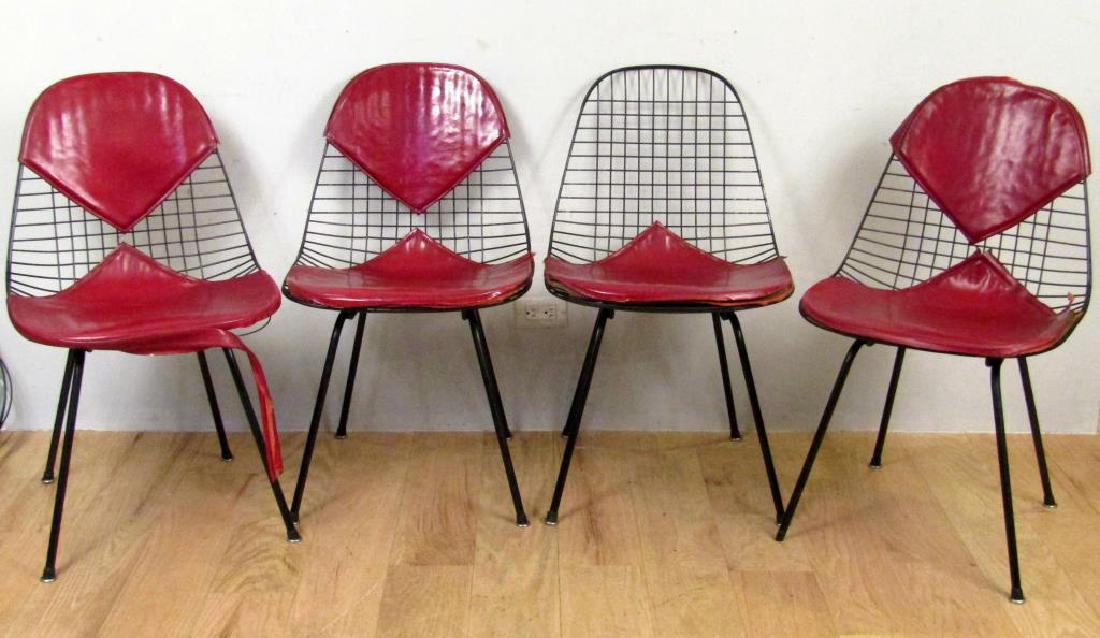 Set of 4 Vintage Knoll Wire Frame Chairs (1 of 6)