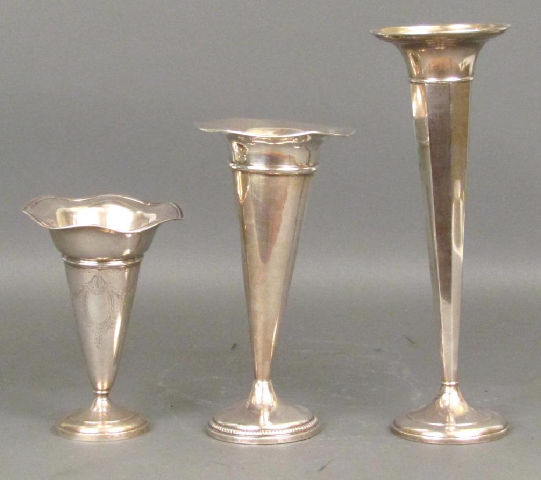3 Sterling Silver Vases (1 of 8)